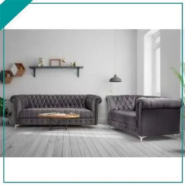 Destin Grey 3 Plus 2  Sofa Set