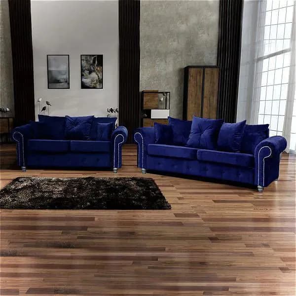 Raton Blue 3 Plus 2 Sofa Set