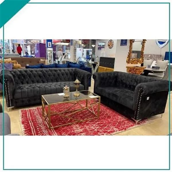 Destin Black 3 Plus 2 Sofa Set