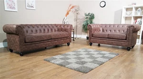 Azusa Chesterfield Sofa Set