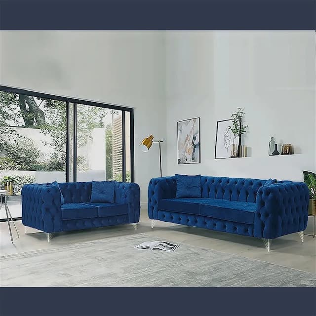 Loxton Blue 3 Plus 2 Sofa Set