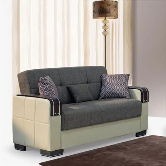Raqi Brown 2-Seater Sofa Bed