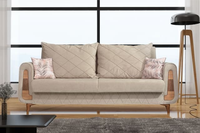 Harbin Pink  2-seater Sofa Bed