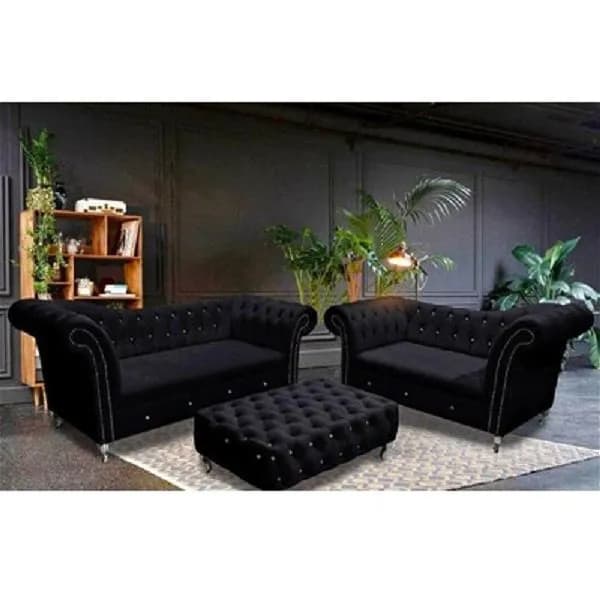 Freeto Black 3 Plus 2 Sofa Set