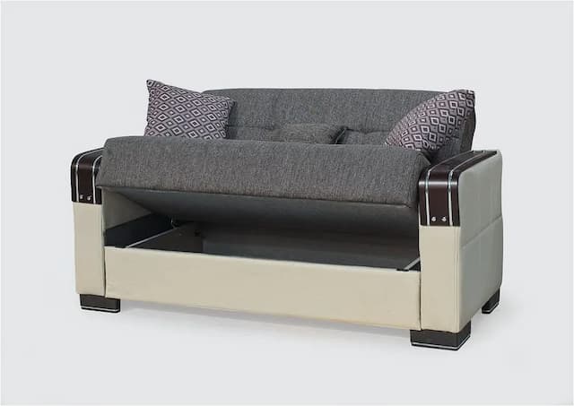 Raqi Brown 2-Seater Sofa Bed