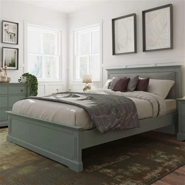 Bernay Green Double Bed