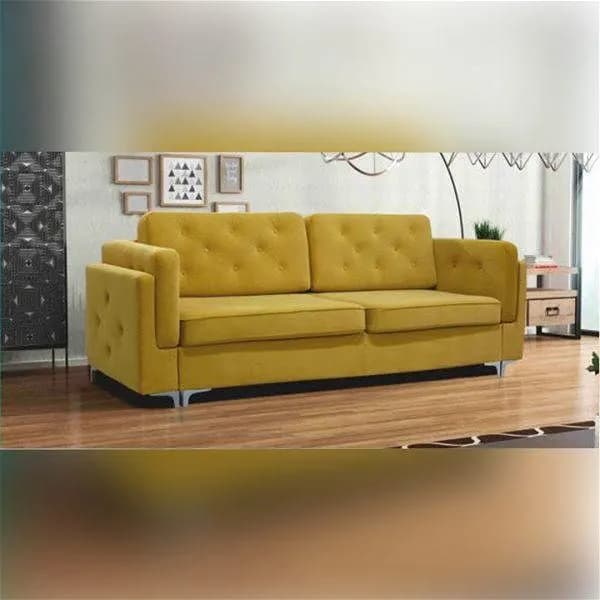 Boden Yellow 3-Seater Sofa Bed