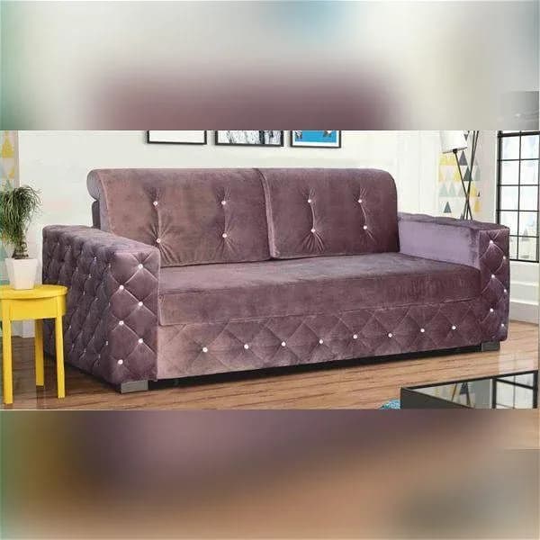 Talaya Pink 3-Seater Sofa Bed