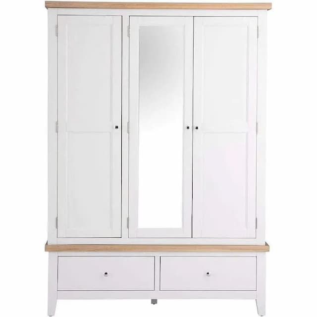 Lesna White 3 Door Wardrobe
