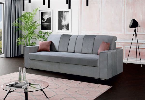 Laryak Grey 3-seater Sofa Bed