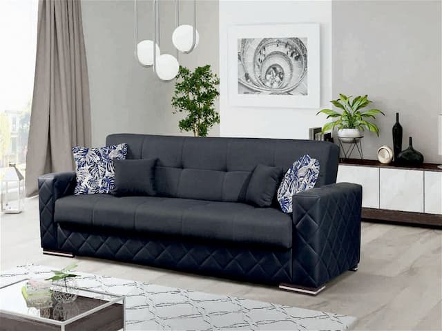Pinega Grey 3 Seater Sofa Bed