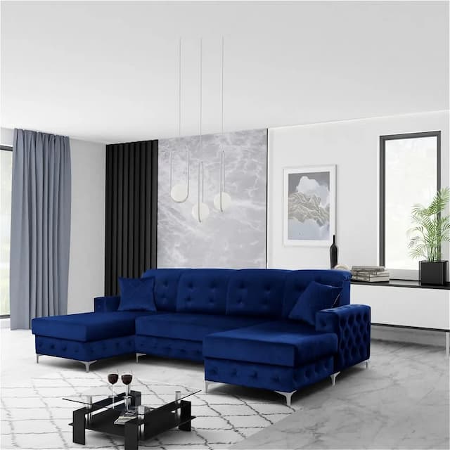 Santo Blue Corner Sofa Bed