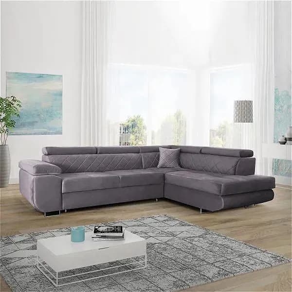 Ameca Grey Corner Sofa Bed