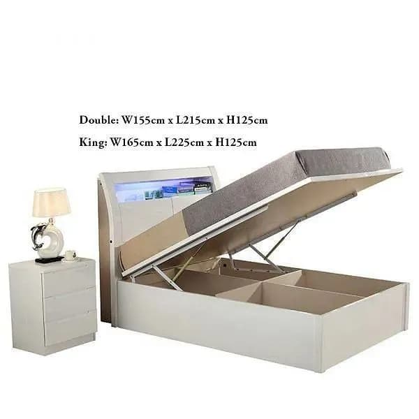 Mage White High Gloss Bed