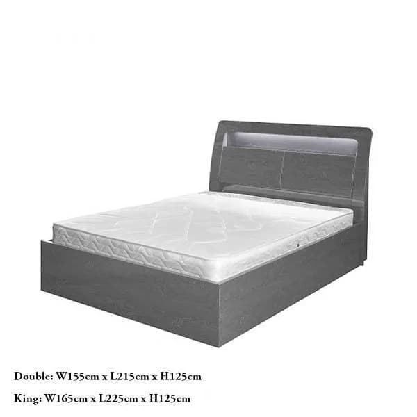 Mage Grey High Gloss Bed