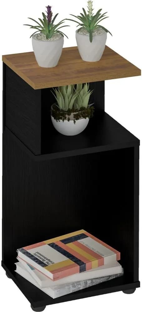 Plant Stand Side Table Black Pine Effect
