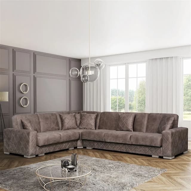 Norman Brown Corner Sofa Bed
