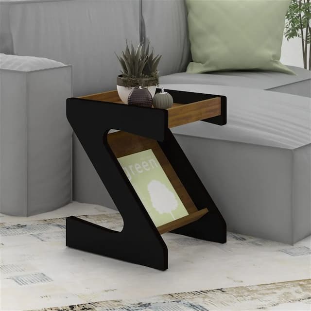 Z Side Table Black Pine Effect
