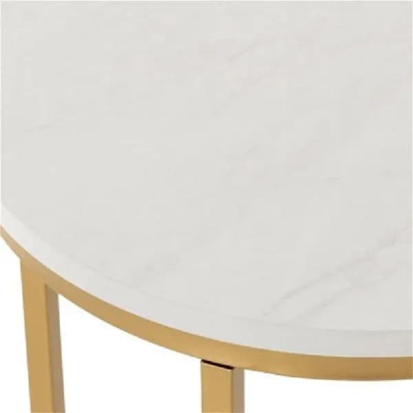 Side Table Marble Gold Effect