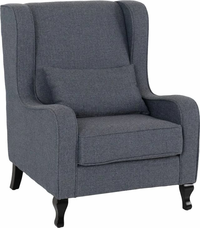 Fireside Chair Slate Blue Fabric