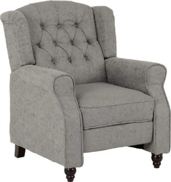 Reclining Sofa Grey Fabric