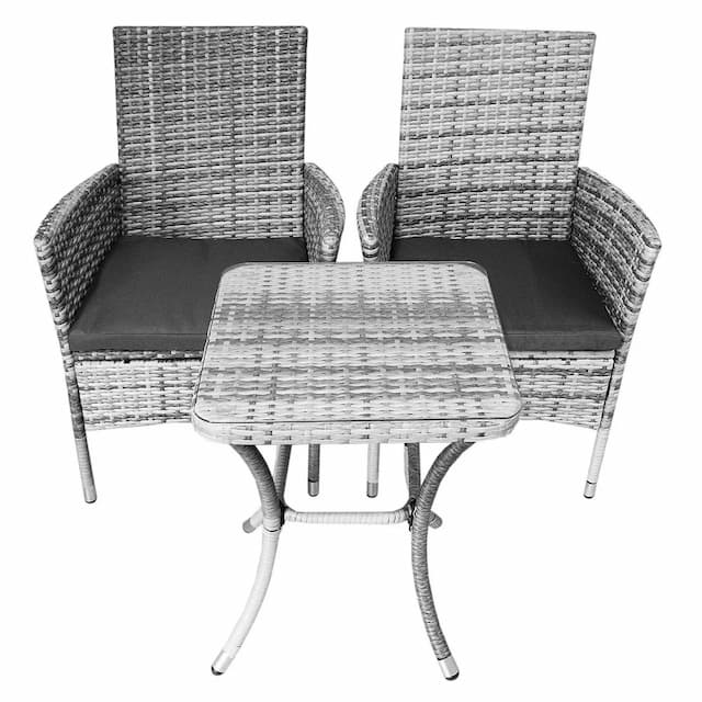 Bistro Set Light Grey