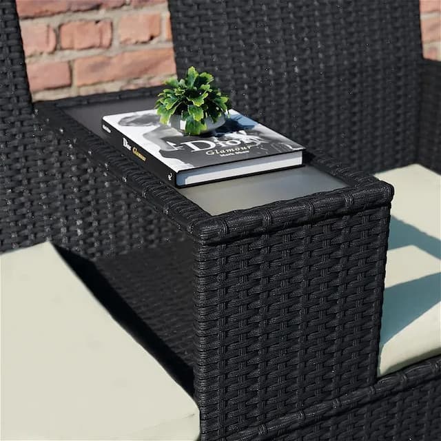 Couple Black Love Seat