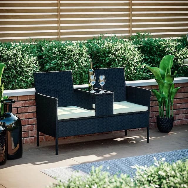 Couple Black Love Seat