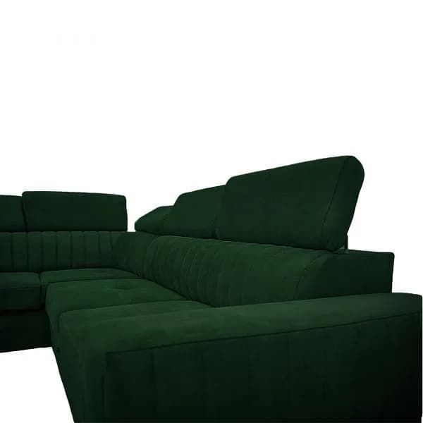 Zarate Green L-Shaped Sofa Bed
