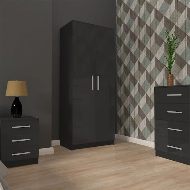Horbey Black 2 Door Set