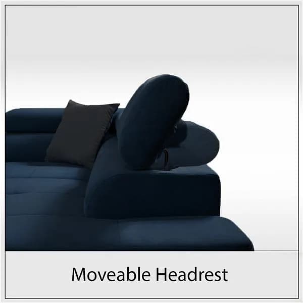 Napar Blue  Corner Sofa Bed
