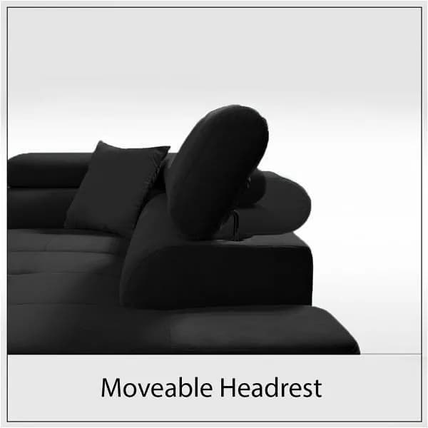 Napar Black Corner Sofa Bed