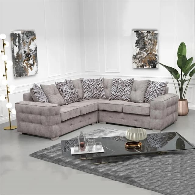 Jiroft Cream Corner Sofa