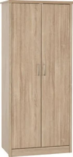 2 Door Wardrobe Light Oak Effect Veneer