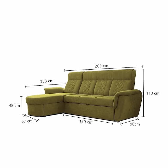 Luzon Mustard Sofa Bed