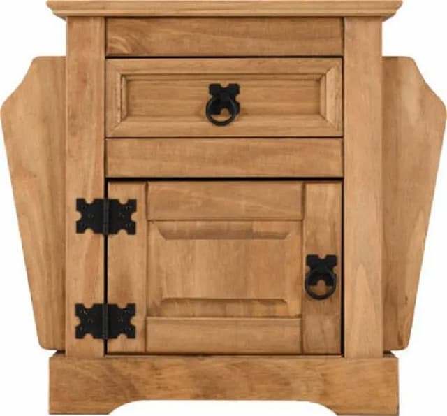 1 Drawer Magazine Table Distressed Waxed Pine