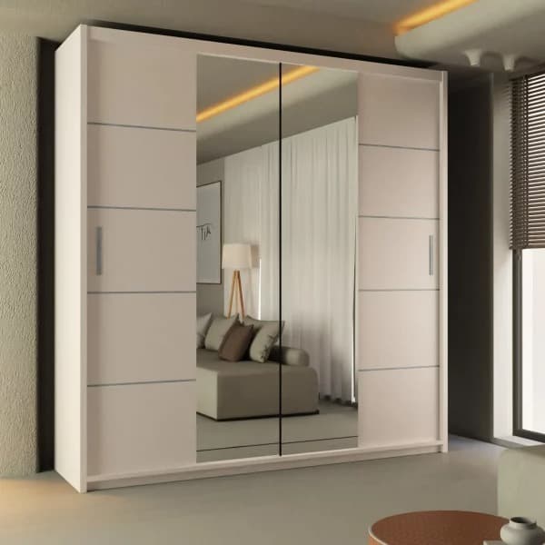 Lisbon II Sliding Wardrobe White