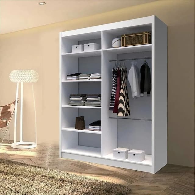 Lisbon II Sliding Wardrobe White