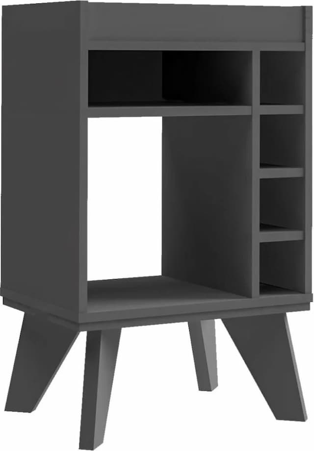 Mini Bar Side Table Grey Effect