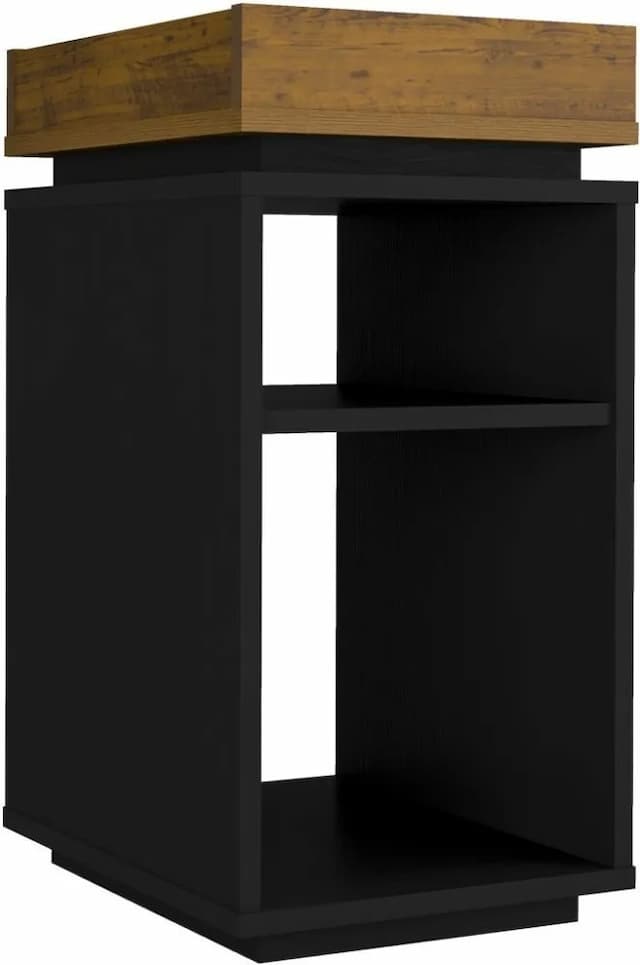 Storage Side Table Black/Pine Effect