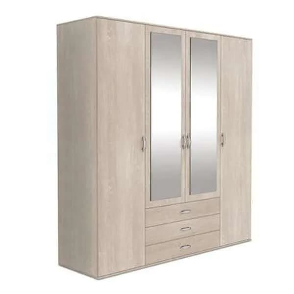 Ozyrys 4 Doors Hinged Wardrobe Oak
