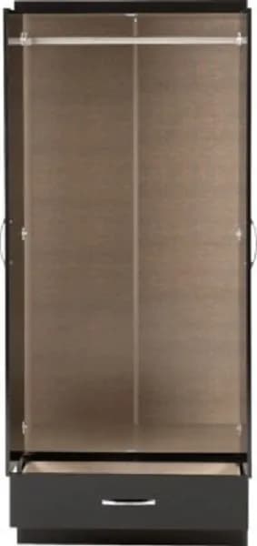 Barry 2 Door 1 Drawer Wardrobe Black Gloss
