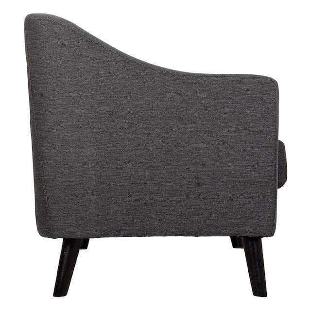 Ascot Dark Grey 3 Seater Velvet Fabric Sofa