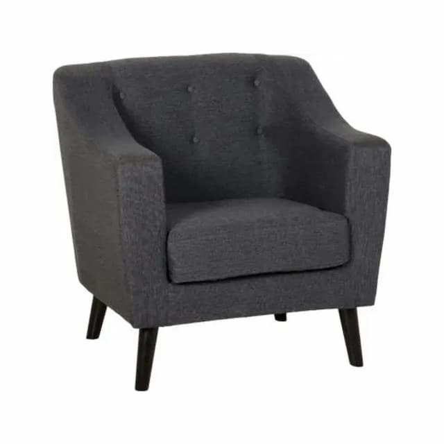 Ascot Grey 1 Seater Fabric Sofa