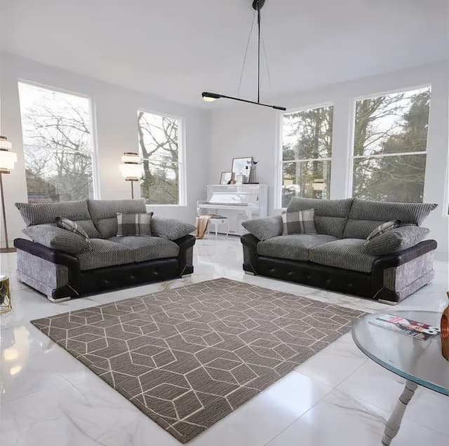 Betera Grey 3 Plus 2 Sofa Set