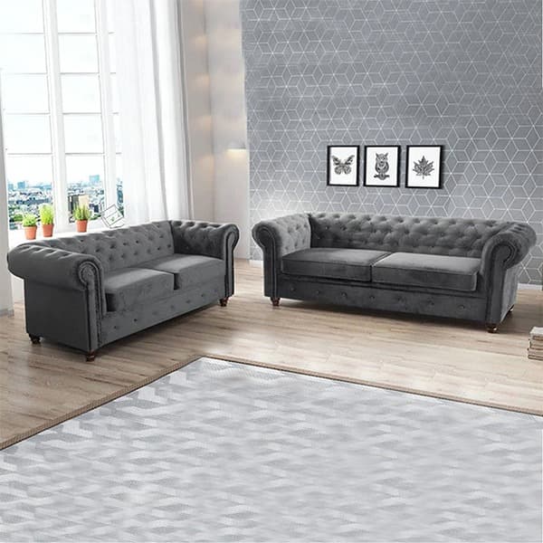 Dassi Grey 3 Plus 2 Sofa Set