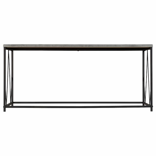 Rectangular Coffee Table Concrete Effect Black