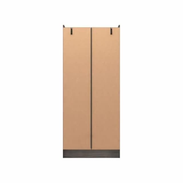 Barry 2 Door 1 Drawer Wardrobe Black Wood Grain