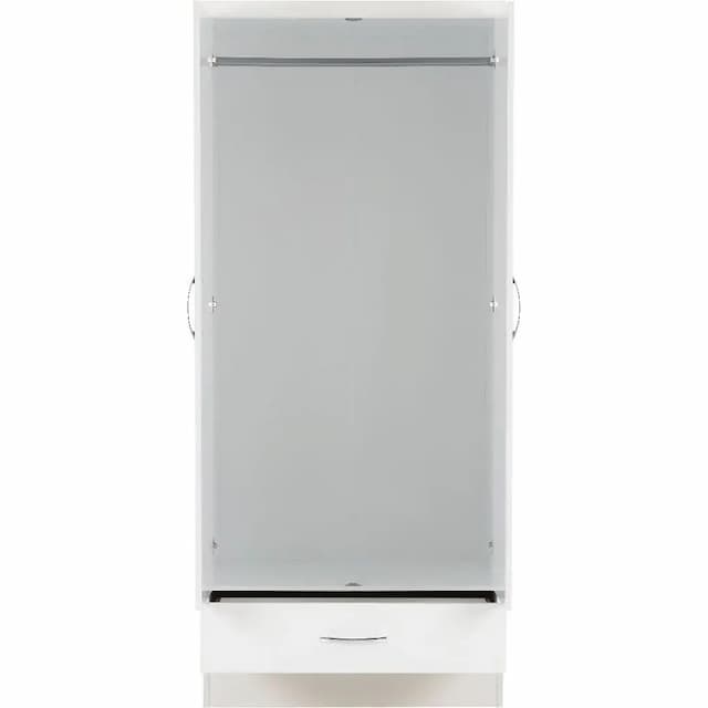Eton 2 Door White Gloss MDF 3D Effect Hinged Wardrobe