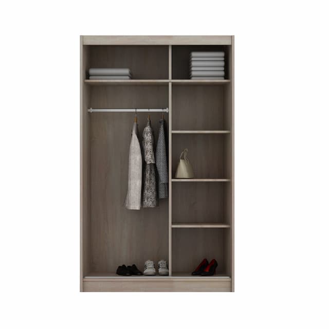 Bobby 2 Door Hinged Wardrobe Grey